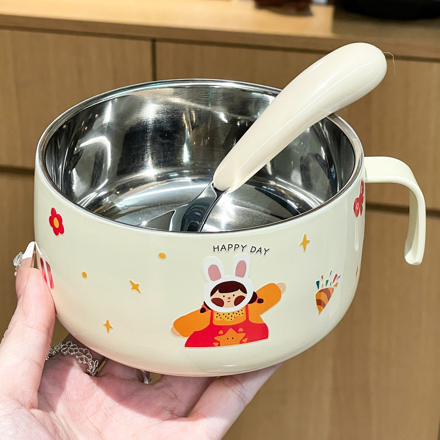 【原创可爱】316不锈钢儿童碗3岁以上宝宝吃饭专用副食品碗防烫餐