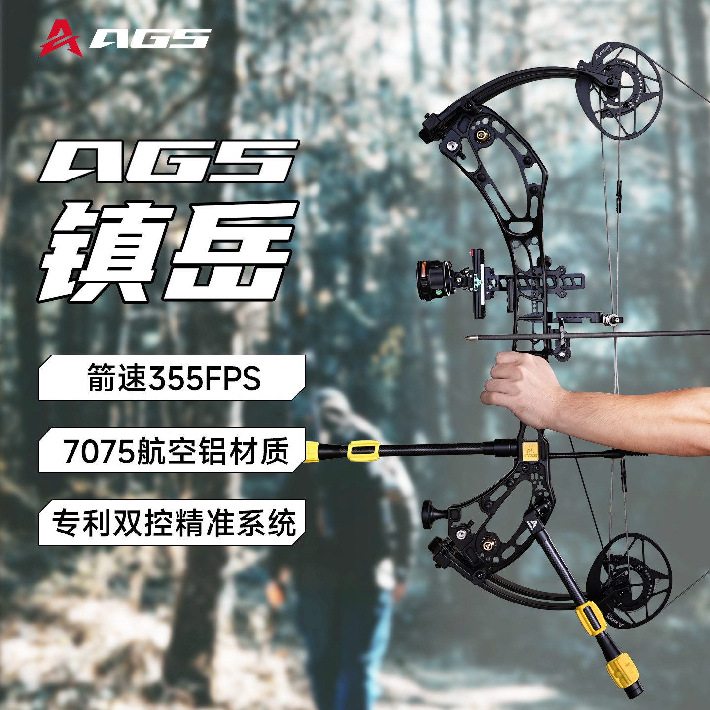 AGS镇岳复合弓成人专用户外竞技非霍伊特2026新款官方正品射箭弓
