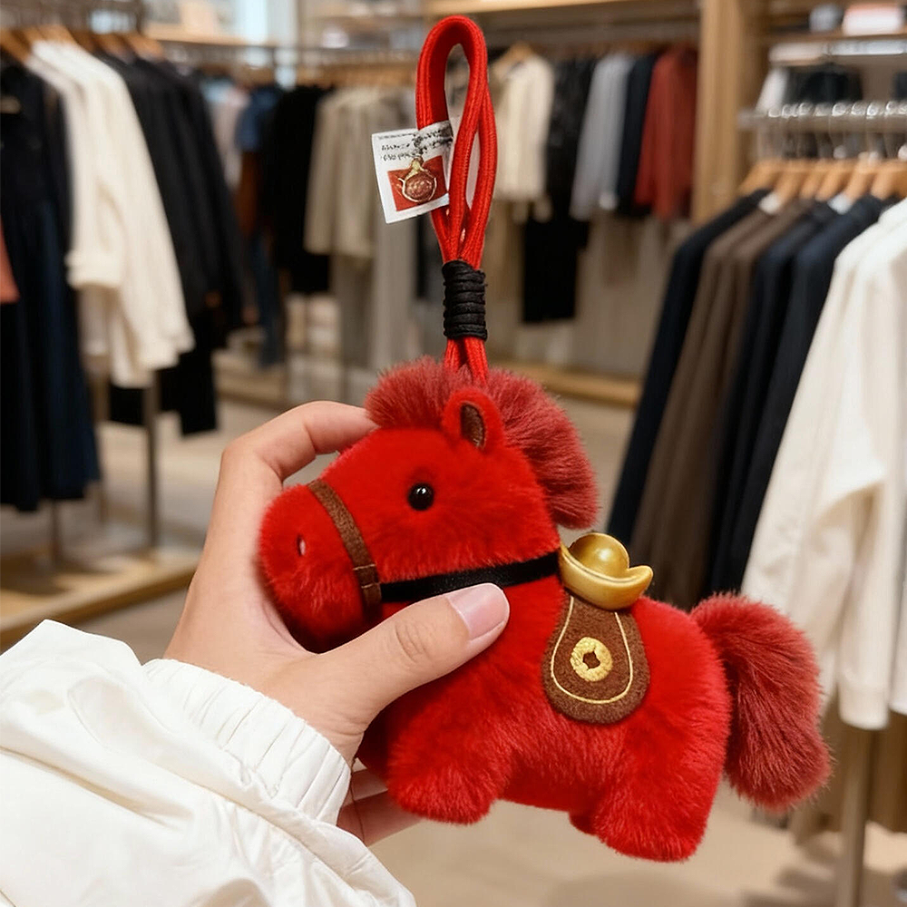 2026马年吉祥物小红马挂件新年本命年生肖挂饰包包挂件钥匙扣礼物