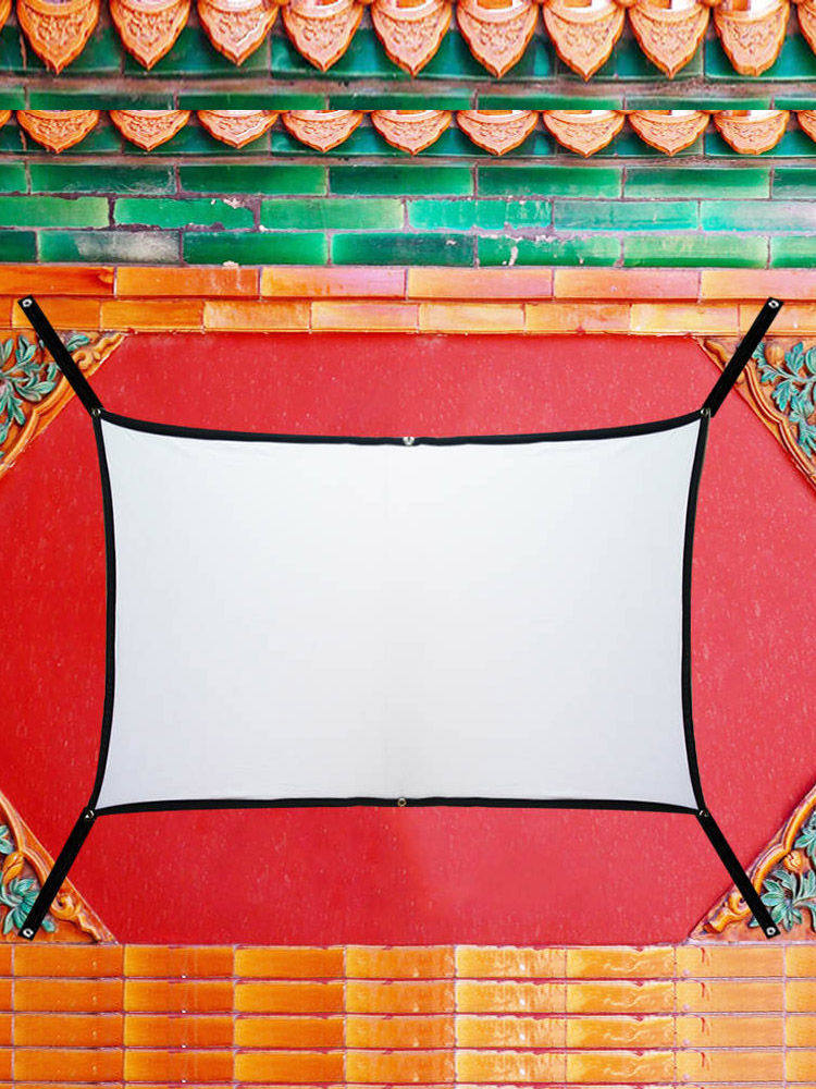 户外露营投影仪幕布免打孔野营幕布投影布幕布折叠便携式背投幕布