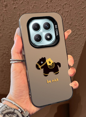 适用红米note15手机壳14ProPlus马上有钱13Pro+新年款高级感12Turbo个性创意简约11大孔防摔10保护套radmi女