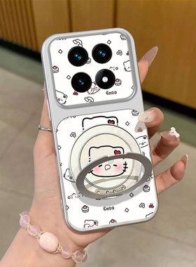 睡觉小猫适用红米note15手机壳新款14Proplus旋转支架13Pro+个性创意12可爱卡通11全包保护套10防摔壳Radmi