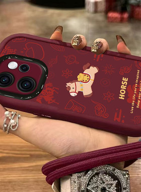 适用OPPOReno15手机壳Reno14元宝小马13Pro马年限定12轻奢高级11国潮创意10新年款reno9全包8防摔7带挂绳6套