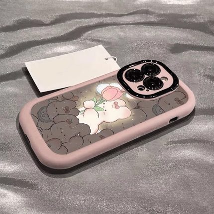 opporeno12手机壳a3Pro女新款a2玫瑰小兔a1小清新reno11可爱卡通风10Pro全包防摔9/8不会撞壳7se网红爆款外壳