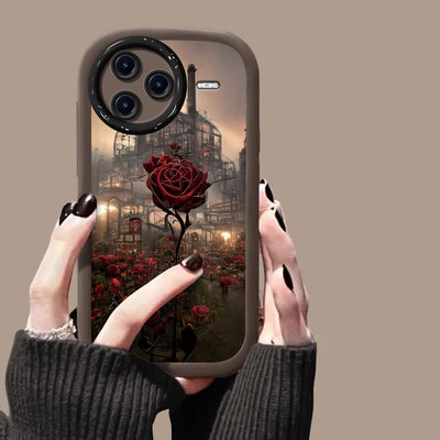 适用红米K80新款手机壳K70E堡垒玫瑰K60Pro轻奢高级创意k50电竞版至尊版k40s覆古风k30全包防摔radmi不会撞壳