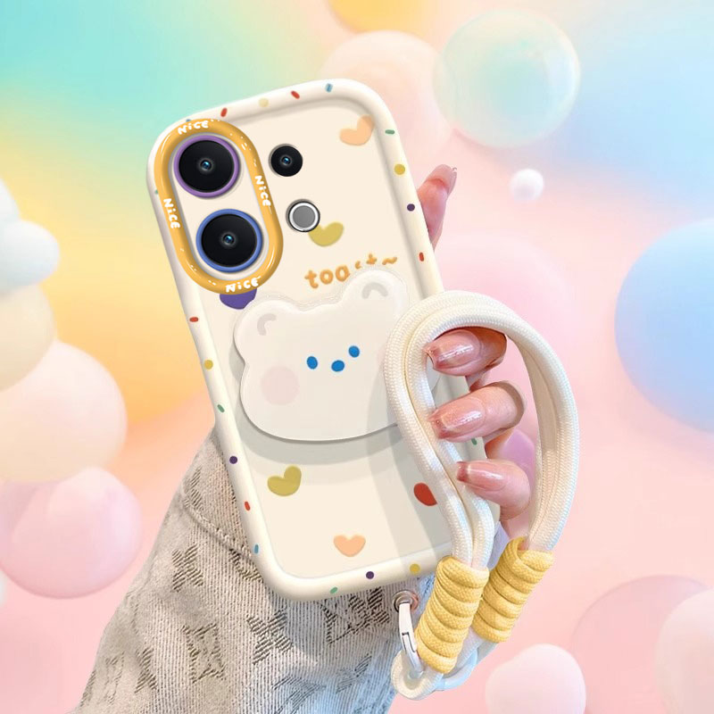 适用vivoS30手机壳s20爱心泡泡s19Pro可爱创意s18e高级感小众s17新女款s16全包边s15防摔s12硅胶vivo支架挂绳