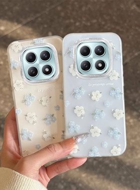 适用红米note15手机壳14ProPlus蓝白小花13Pro+个性创意小清新12Turbo高级感新款女11全包防摔10不包摄像头