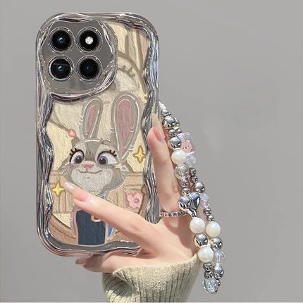 适用OPPOreno14手机壳Reno13Pro朱迪尼克reno12情侣款11高级感10电镀银9/8带手链7se全包防摔6/5个性创意软壳