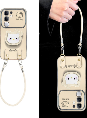 适用vivoY300T手机壳秋冬女款Y200i新款少女心y100高级感小众Y78+可爱卡通y77e带挂绳y76s全包防摔y73s保护套