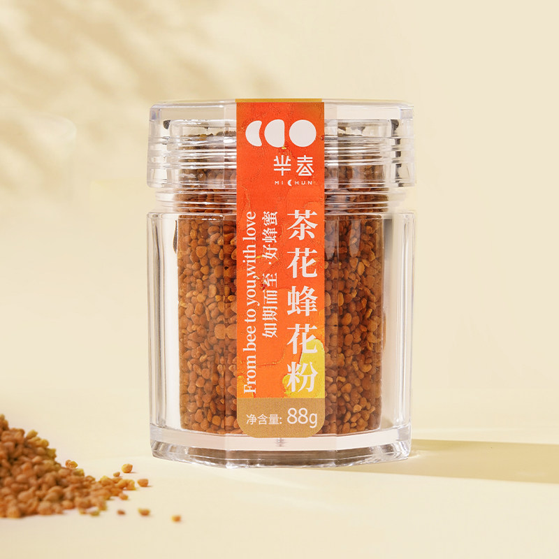 芈春MICHUN  安吉茶花粉 纯正天然颗粒状蜂花粉  新鲜食用花粉88g