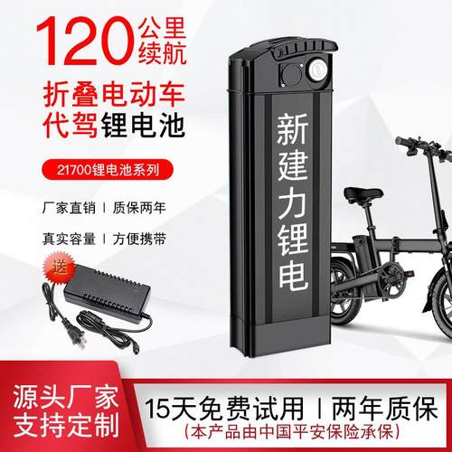 折叠电动车锂电池48V30A代驾外卖35A40A大容量通用新日自行车电瓶