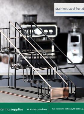 奶茶店糖浆储物架酒吧杯储物架水果露架饮料架咖啡店不锈钢架