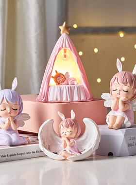 ins女孩儿童床头柜书桌房间装饰品摆件卧室治愈系小物件新年礼物