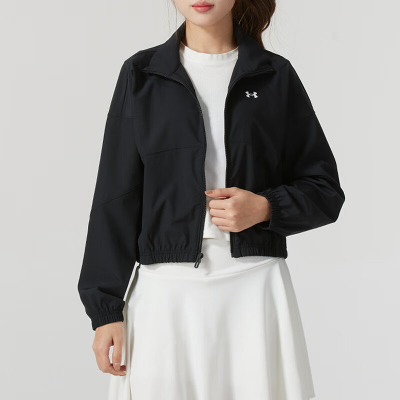 UA/安德玛正品运动女子防风跑步健身训练立领夹克外套1389631-001