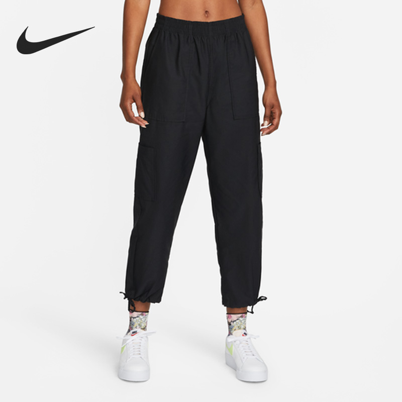 Nike/耐克正品夏季新款女子宽松透气梭织工装长裤DM6570-010