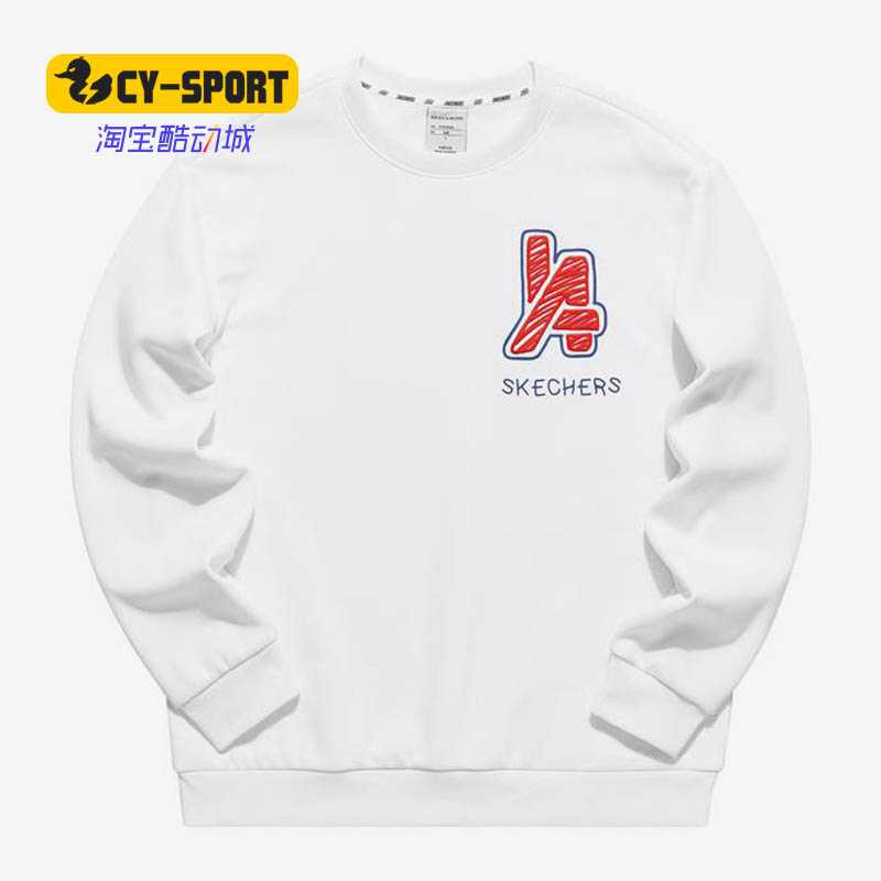 Skechers/斯凯奇正品春季男子休闲圆领运动套头卫衣 L121U177
