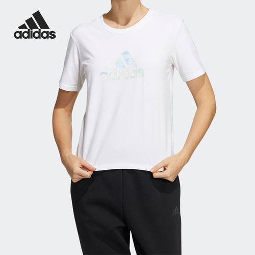 Adidas/阿迪达斯正品当季新款女子透气休闲圆领短袖HF2482