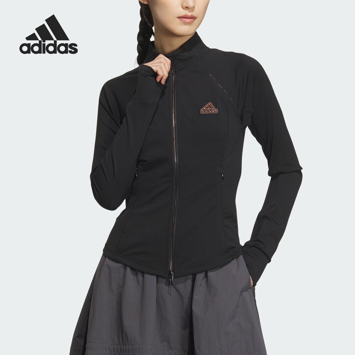 Adidas/阿迪达斯正品TECH KN JKT女士休闲舒适运动外套JJ1115