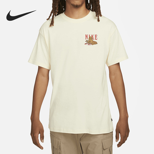 耐克正品 FJ1142 新款 针织透气宽松休闲运动短袖 744 男士 Nike