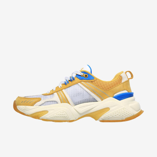 Skechers斯凯奇正品Kraz女防滑透气系带休闲运动跑步鞋133001-YLW