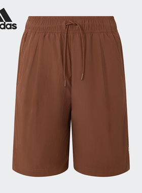 Adidas/阿迪达斯 正品运动男士梭织系带透气休闲短裤JC8215