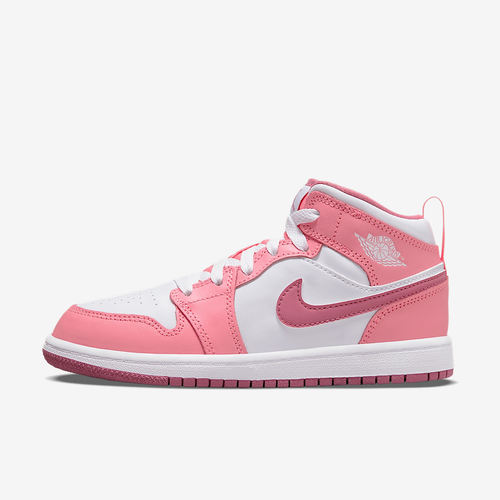 Nike耐克正品Air Jordan 1 Mid小童中帮防滑减震篮球鞋DQ8424-616