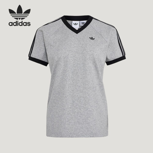 Adidas/阿迪达斯正品三叶草VNECKT-SHIRT新款女短袖T恤KU4771