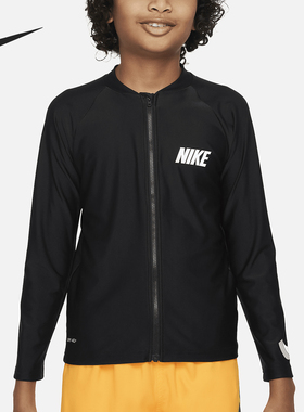 Nike/耐克正品新款大童男孩拉链防晒亲肤长袖外套FZ6552-010