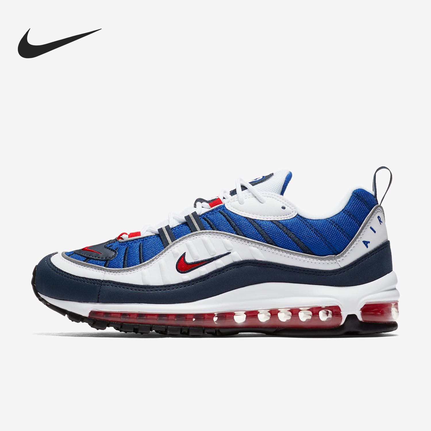 Nike/耐克正品Air Max 98男士缓震耐磨气垫跑步鞋640744-100