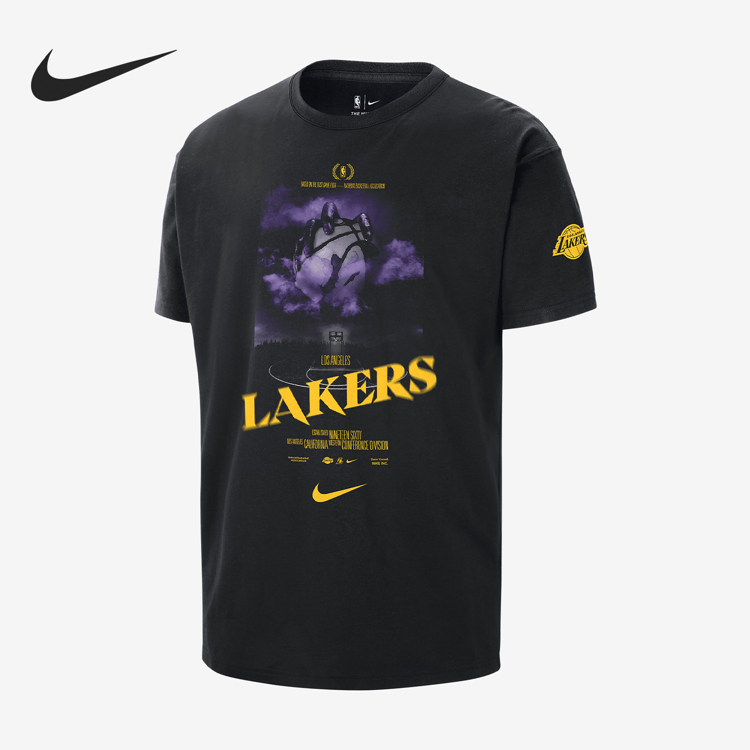 Nike/耐克正品Courtside男士休闲圆领图案透气短袖HJ2686-010
