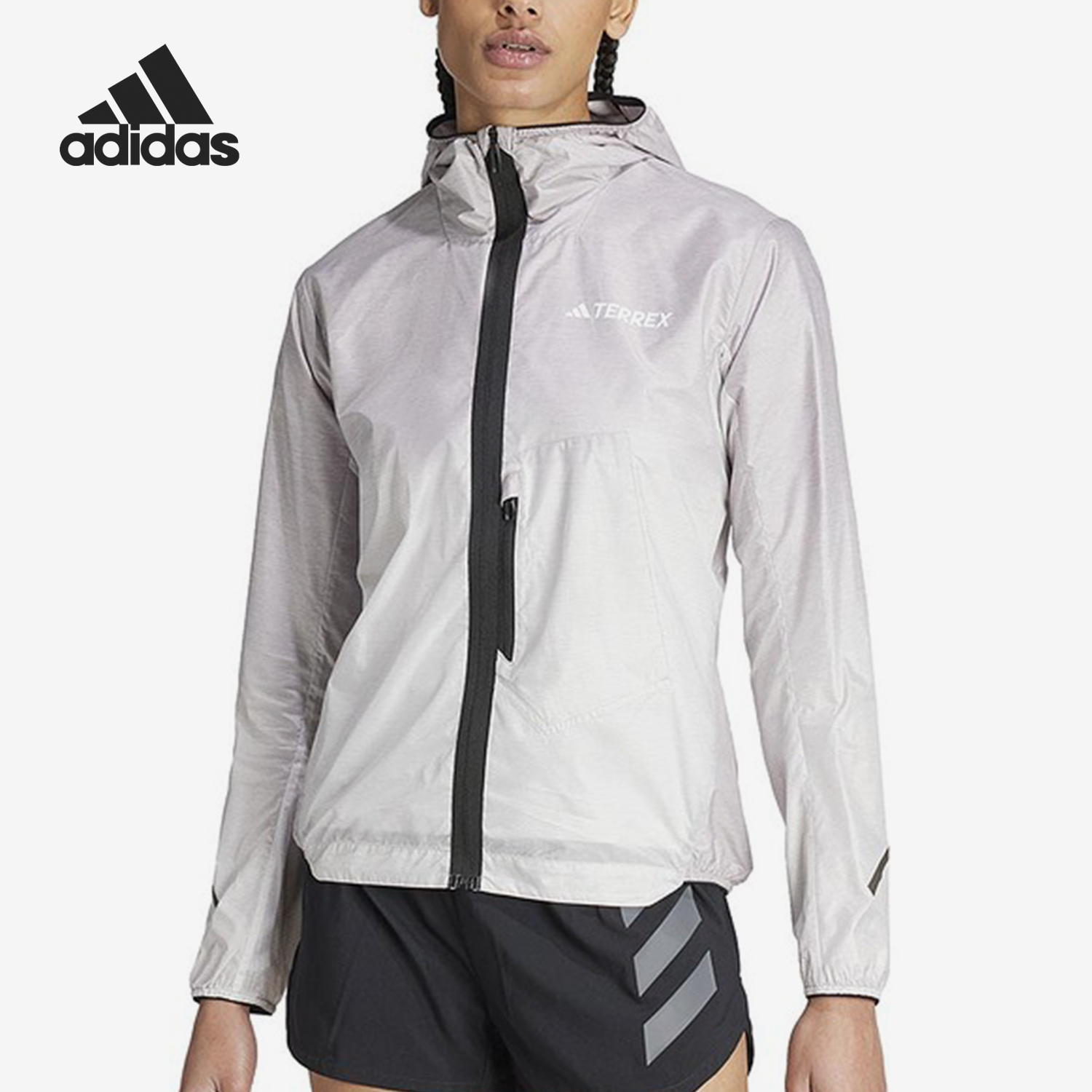 Adidas/阿迪达斯正品2024新款女士连帽透气夹克外套IK5697