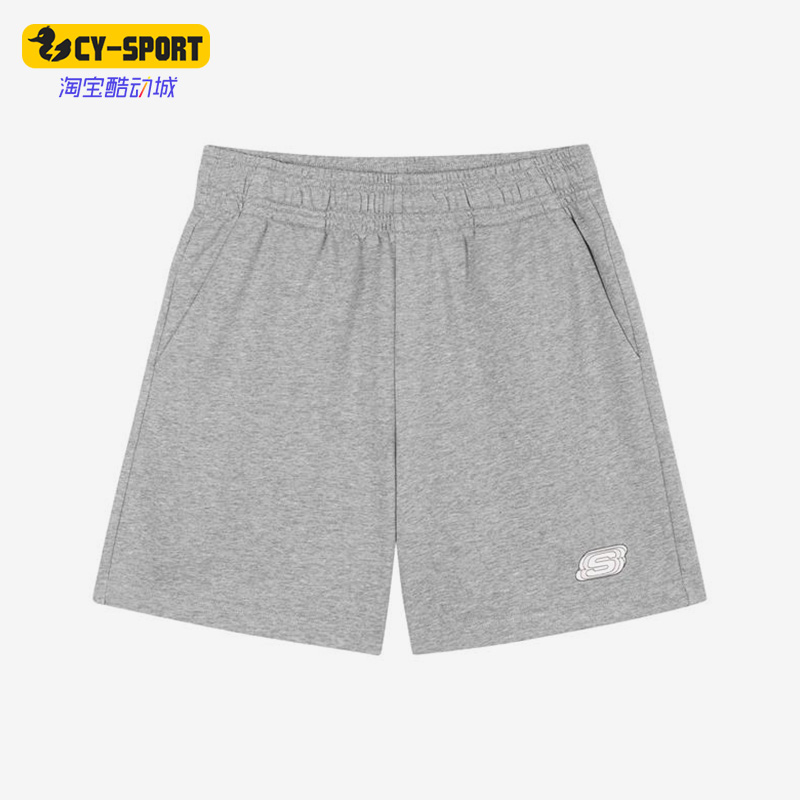 Skechers/斯凯奇正品新款女子舒适透气运动休闲针织短裤L122W184