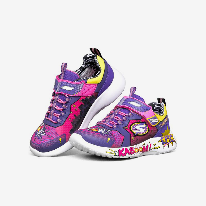 斯凯奇儿童魔术贴轻便透气休闲鞋