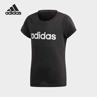 阿迪达斯正品 Adidas 圆领T恤EH6173 LIN TEE小童运动短袖