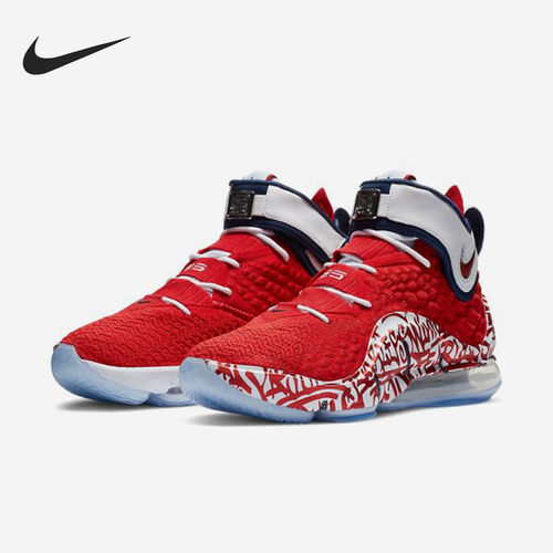 Nike耐克正品Lebron 17 Graffiti Remix男款篮球鞋CT6047-600
