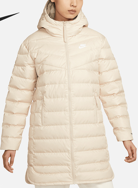 Nike/耐克正品冬季新款女士运动保暖中长款羽绒服DR1588-206