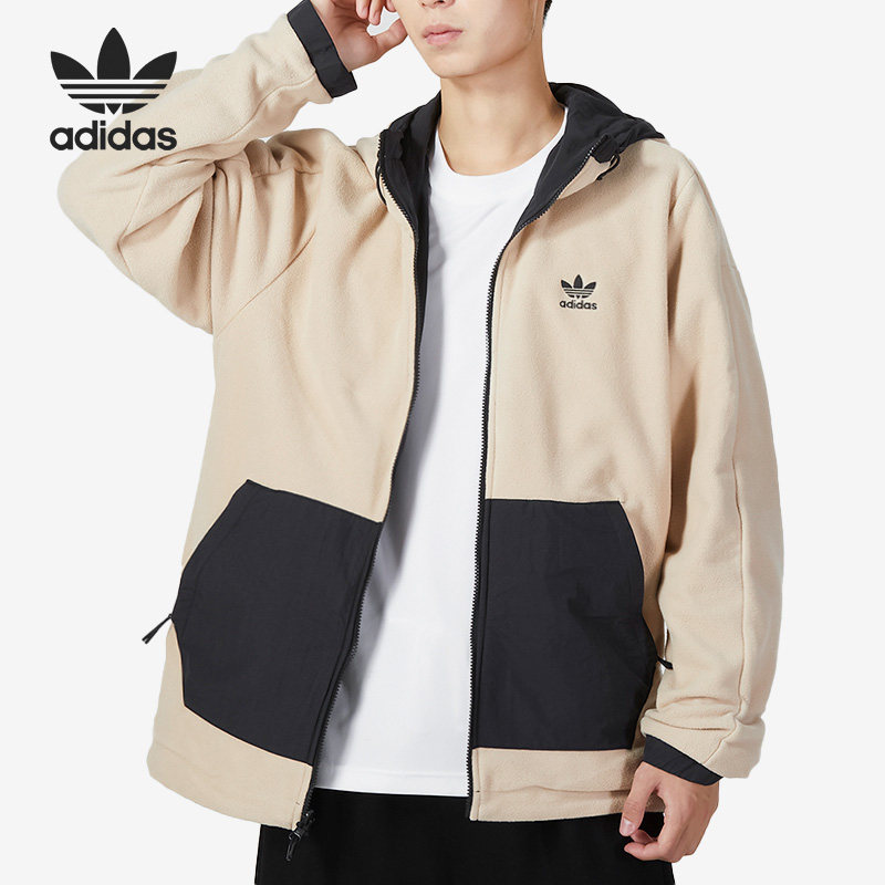 Adidas/阿迪达斯正品三叶草男子运动保暖双面穿外套HL9186