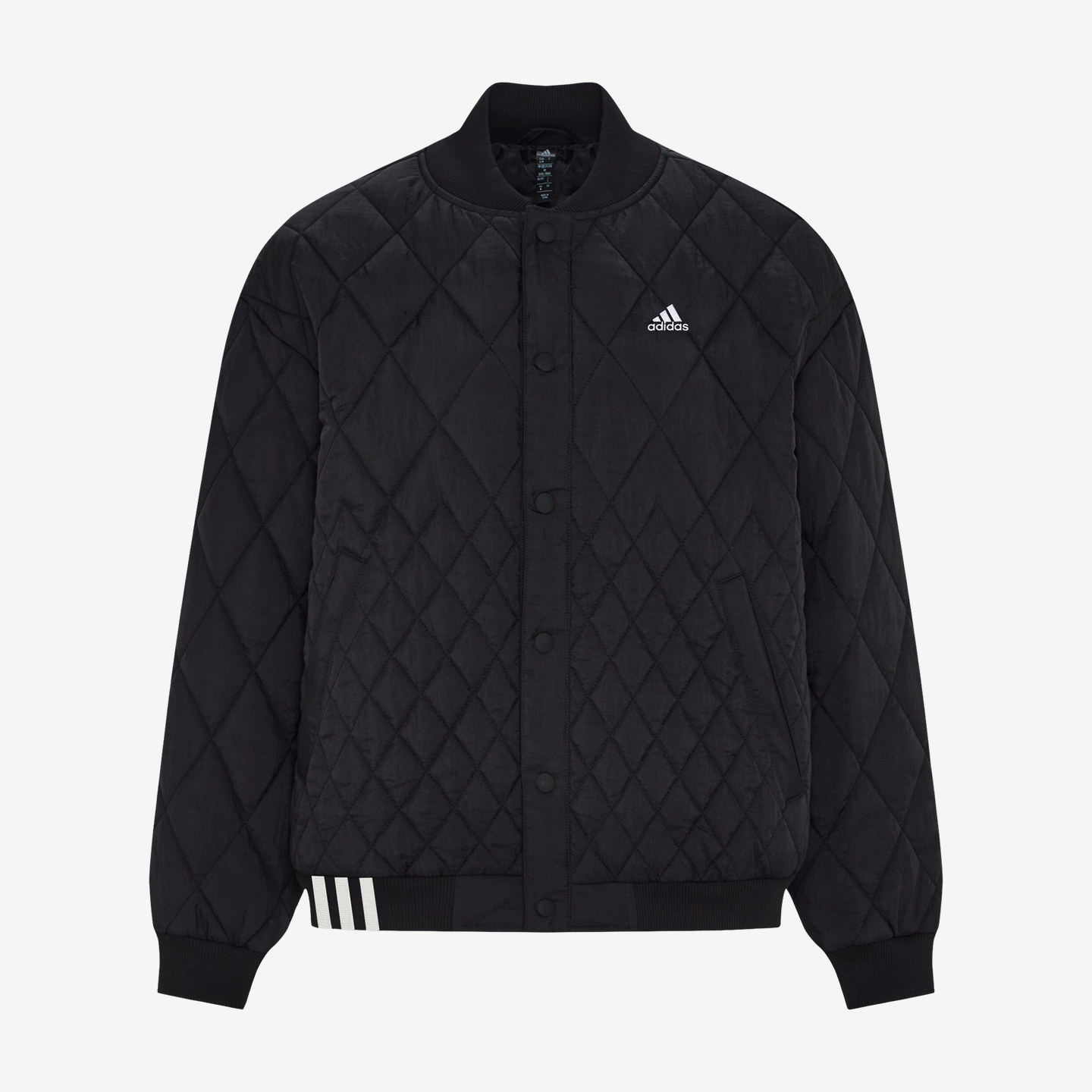 Adidas阿迪达斯正品女保暖拉链绗缝立领罗纹袖运动棉衣LG1325