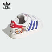 Adidas JR8007 贝壳头魔术贴板鞋 阿迪达斯正品 三叶草婴童时尚