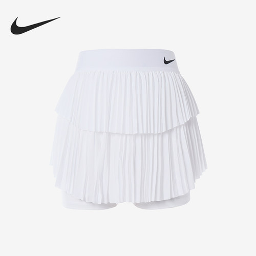 Nike/耐克正品CourtDri-FITSlam新款女白色网球裙DA4727-100