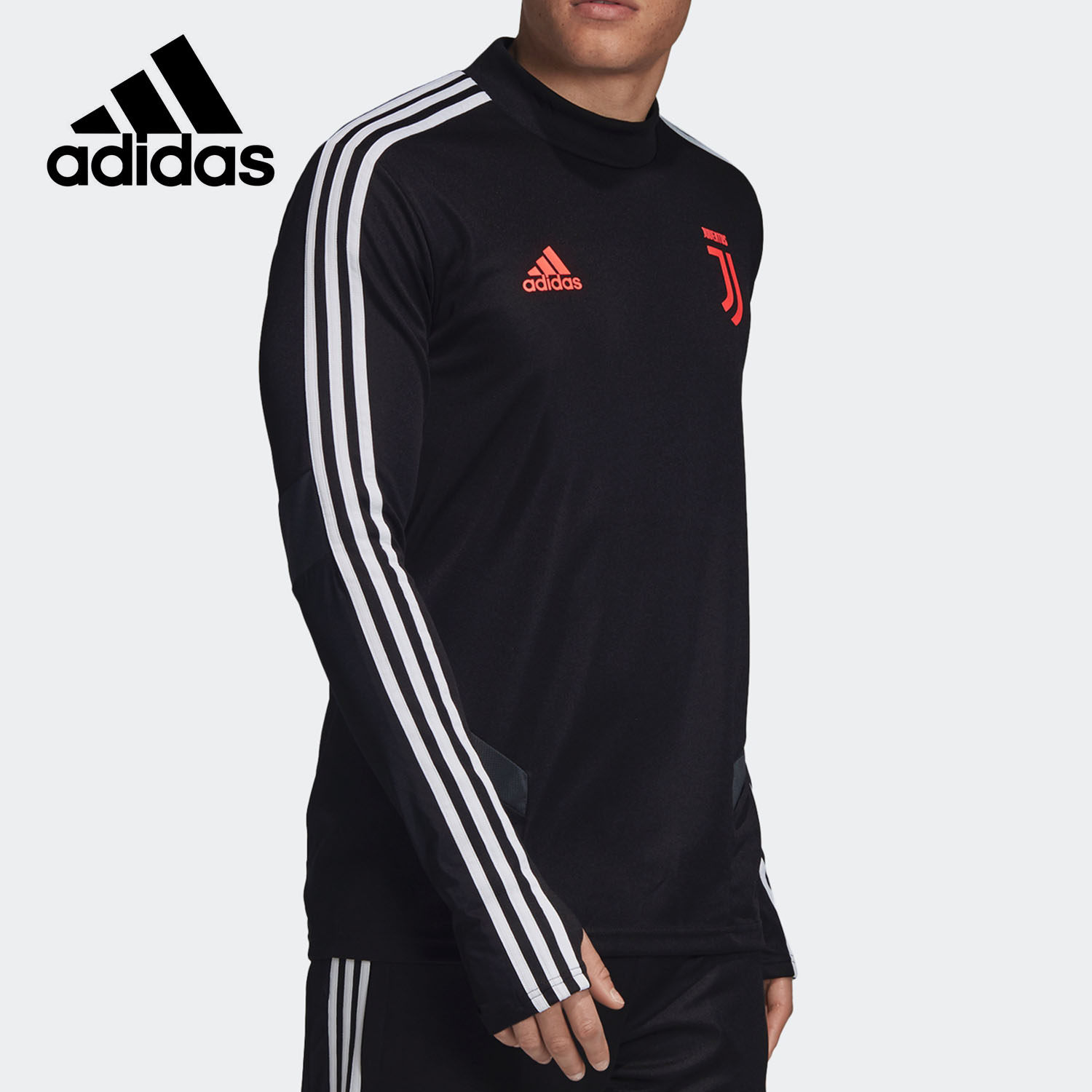 Adidas/阿迪达斯正品 尤文19-20赛季足球训练拇指扣长袖男 DX9143