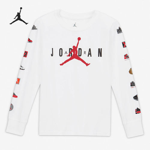 Nike/耐克正品当季新款JORDAN小童休闲运动长袖T恤HA5342-101