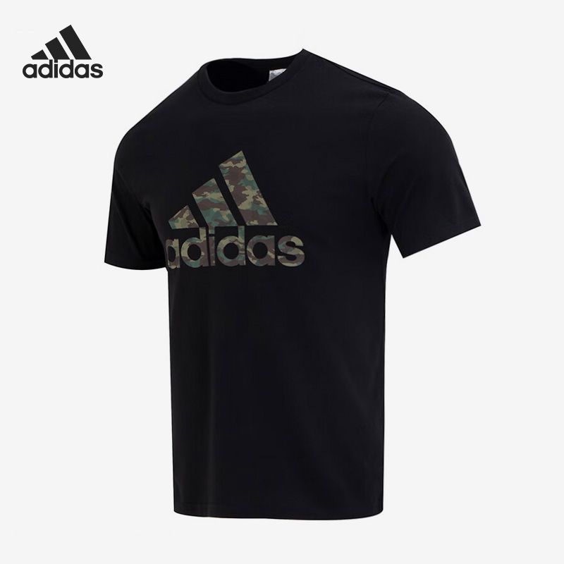 Adidas/阿迪达斯正品新款圆领透气男子运动短袖T恤 HS3215