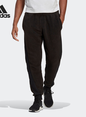 Adidas/阿迪达斯正品2025男士舒适针织保暖运动宽松长裤GK4785