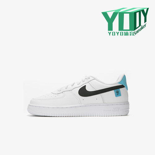 Nike/耐克正品FORCE1WPS新款儿童白蓝色休闲板鞋CN8539-100