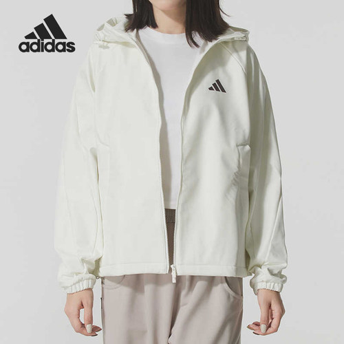 Adidas/阿迪达斯正品2025秋季款女士户外防风运动外套KC0055