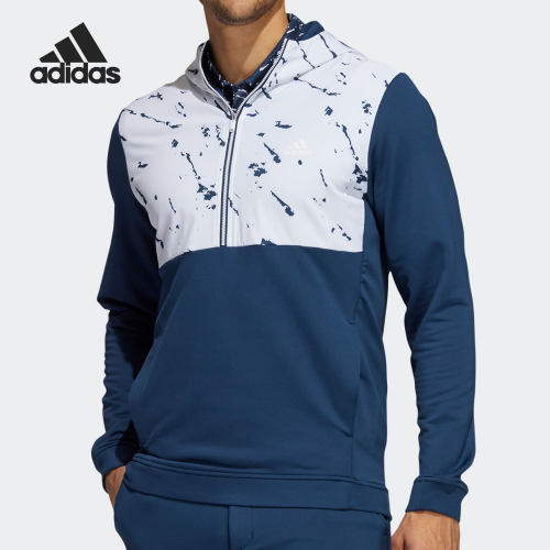 Adidas/阿迪达斯正品当季款高尔夫半拉链男子运动卫衣GR3123