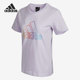 女子新款 当季 印花圆领休闲运动T恤HB6595 阿迪达斯正品 Adidas