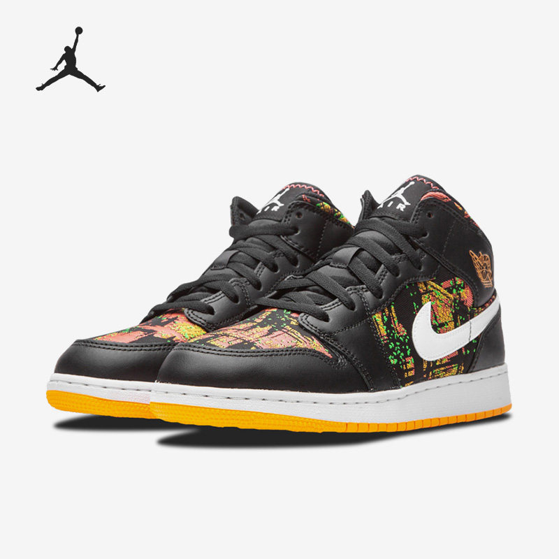 Nike/耐克正品Air Jordan 1 Mid (GS) 大童篮球鞋555112-003