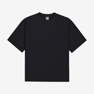 New Balance新百伦正品男圆领落肩纯色短袖T恤AMT52303-BK